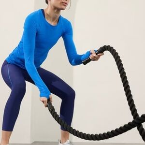 Athleta Blue Long Sleeve Tee